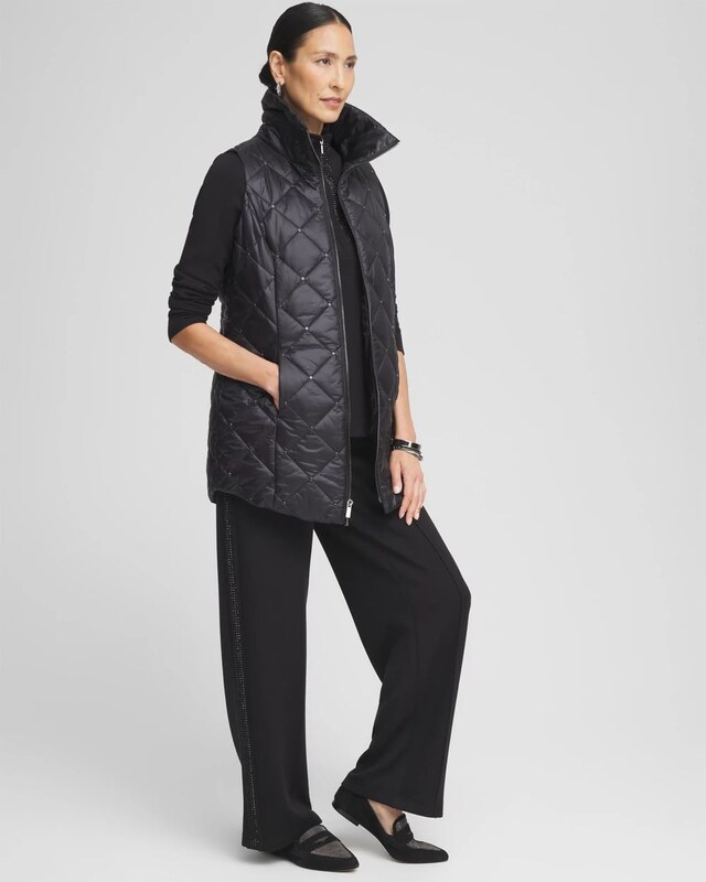 Zenergy Embellished Puffer Vest - image 2